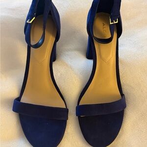 ALDO Dark Blue Suede Heels